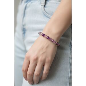 Super 7 purple Stretch Bracelet 8mm